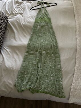 Green Halter Maxi Dress